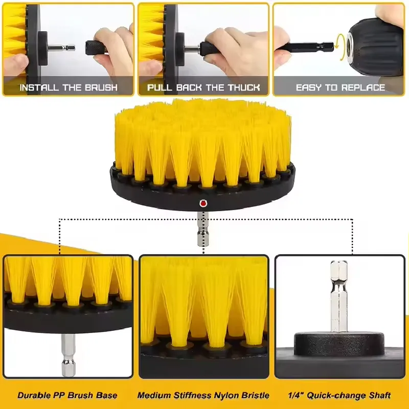 طقم غسيل السيارات المكون من 9  - مراجعة Dirt Brush Interior وسعره